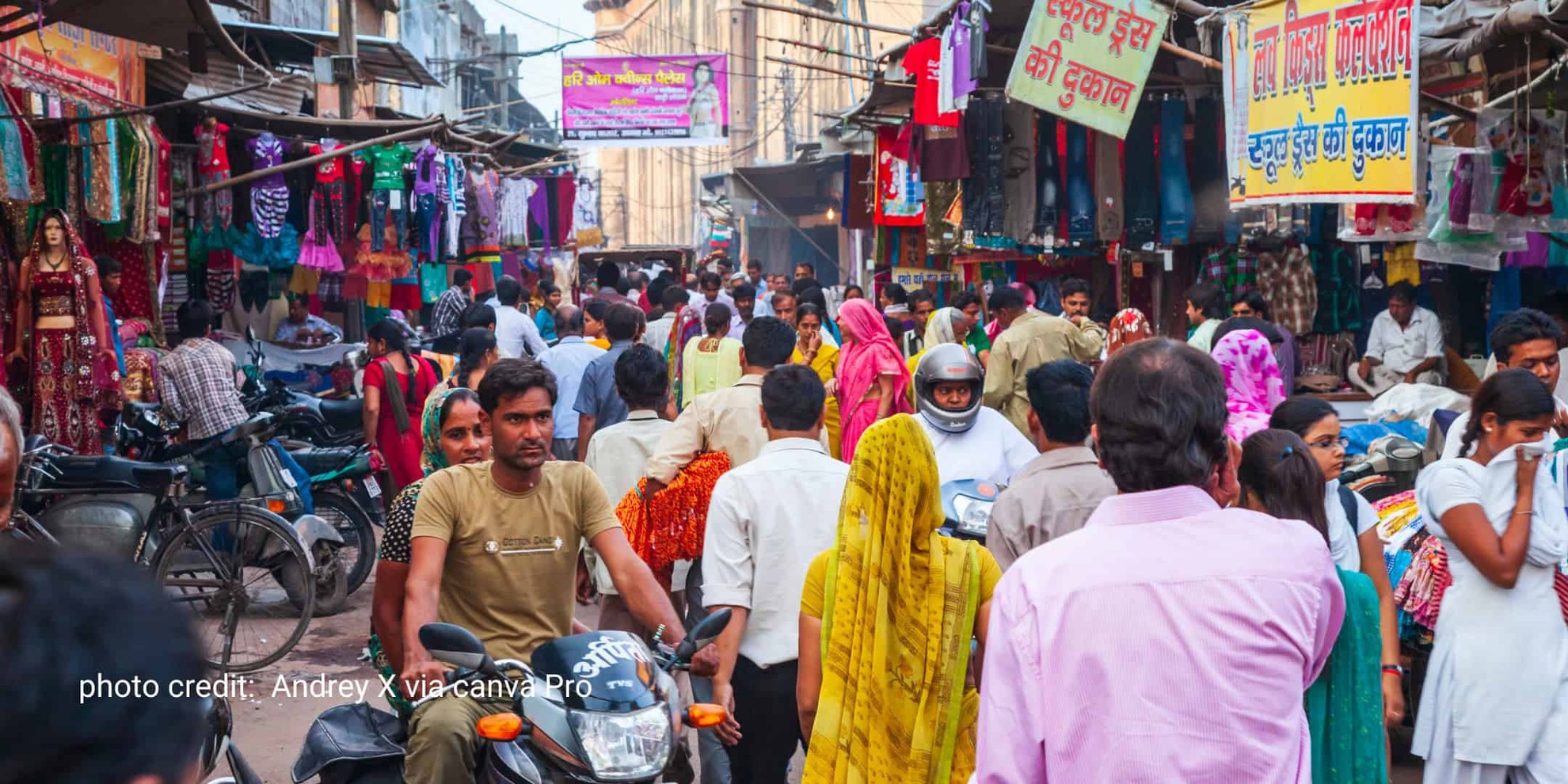 People on the street in india