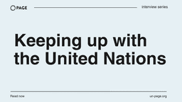 Flyer Keeping up with the United Nations