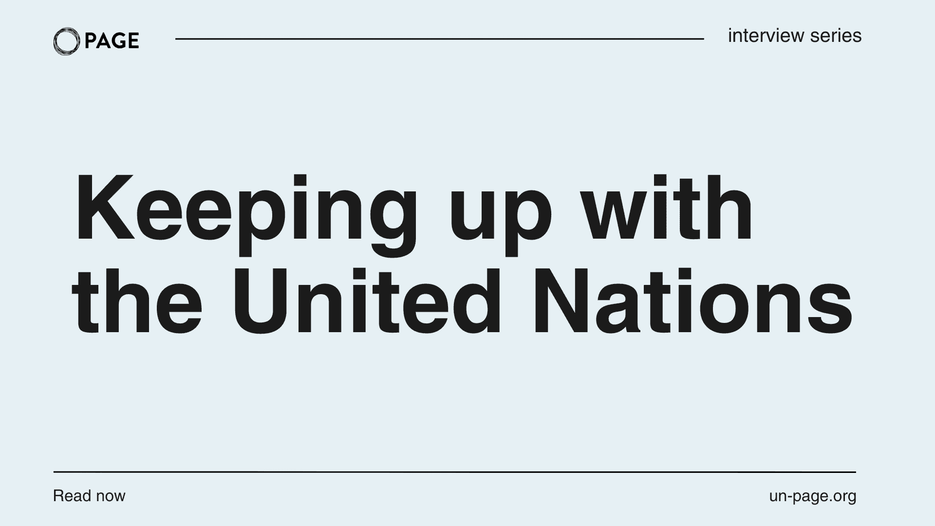 Flyer Keeping up with the United Nations